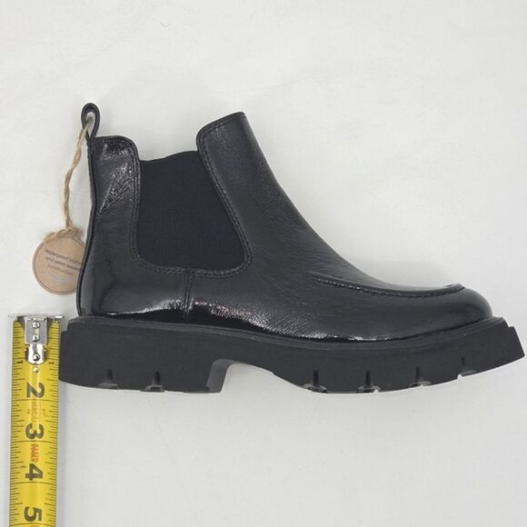 Sofft Samira Chelsea Boots Booties Womens Size 6 Black Crinkle Patent Leather - Picture 10 of 10